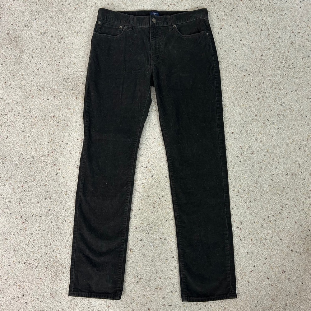 J.Crew Dark Brown Corduroy Pants Slim Fit Classic Fall Size 32x32 Men's